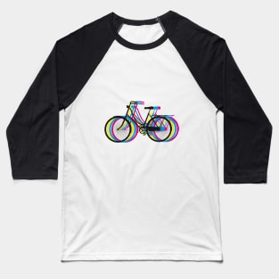 Colorful old bicycle silhouette Baseball T-Shirt